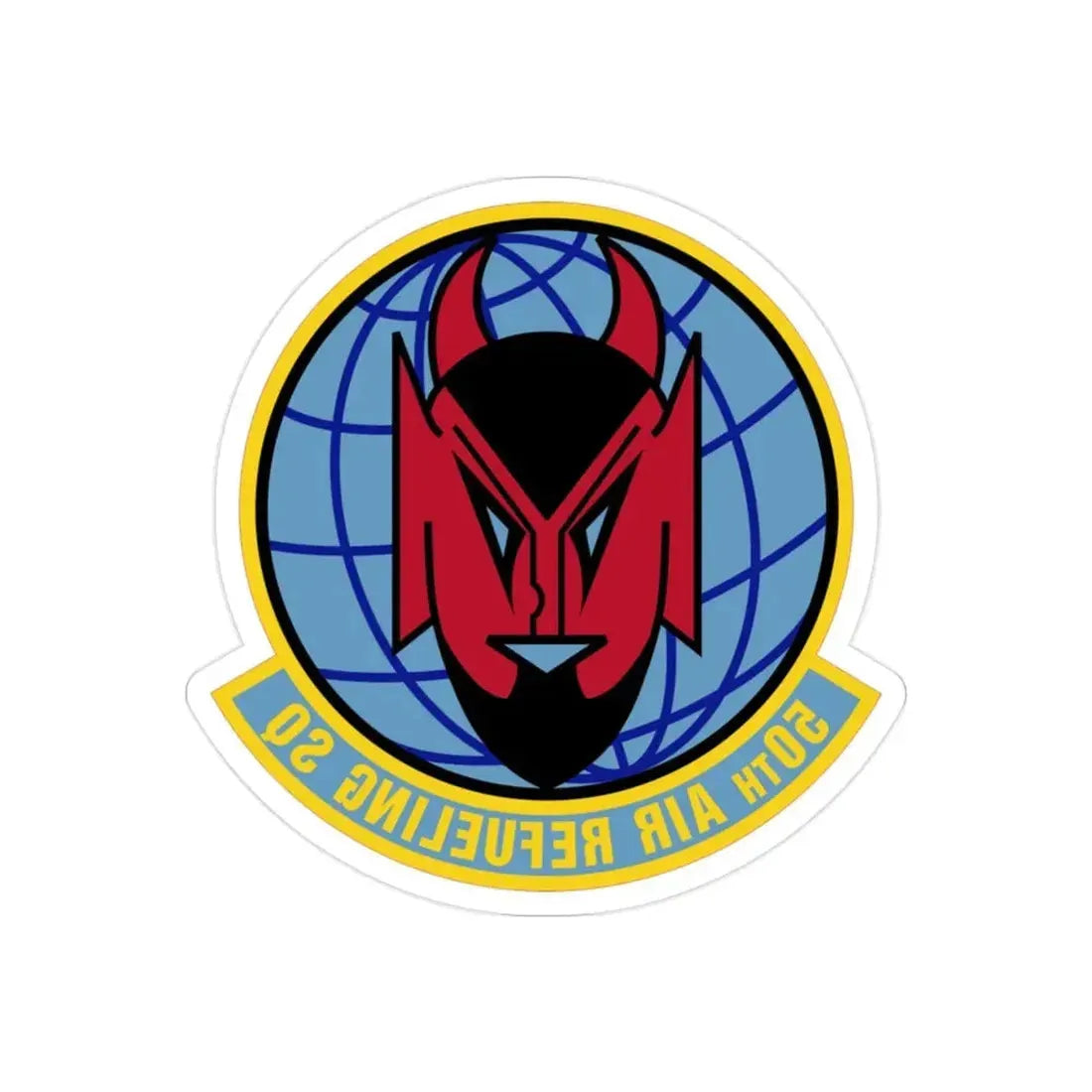 50 Air Refueling Squadron AMC (U.S. Air Force) REVERSE PRINT Transparent Die-Cut STICKER - The Sticker Space