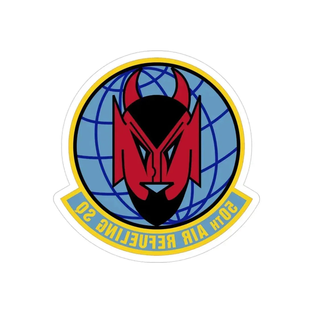 50 Air Refueling Squadron AMC (U.S. Air Force) REVERSE PRINT Transparent Die-Cut STICKER - The Sticker Space