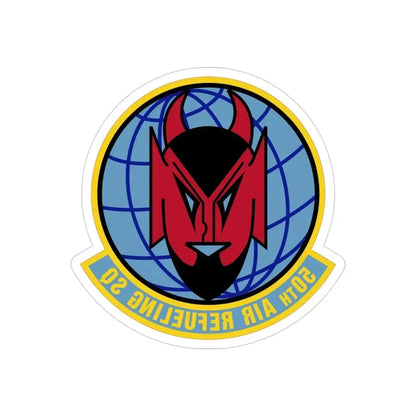 50 Air Refueling Squadron AMC (U.S. Air Force) REVERSE PRINT Transparent Die-Cut STICKER - The Sticker Space