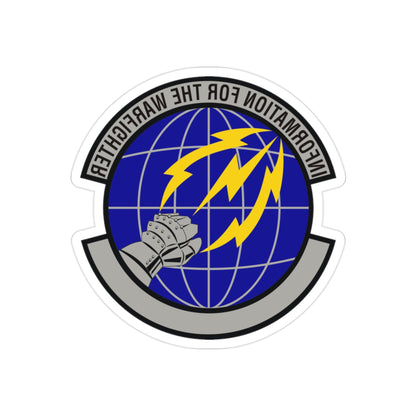 50 Communications Squadron USSF (U.S. Air Force) REVERSE PRINT Transparent STICKER-2" × 2"-The Sticker Space