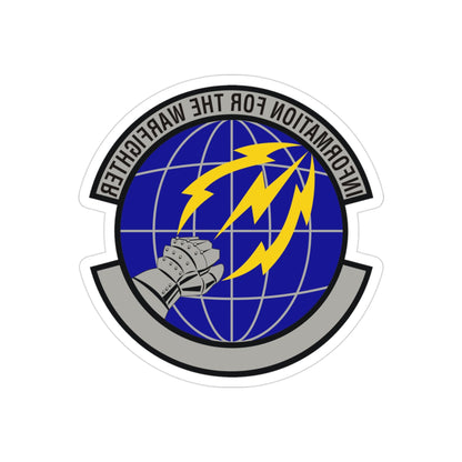 50 Communications Squadron USSF (U.S. Air Force) REVERSE PRINT Transparent STICKER-3" × 3"-The Sticker Space