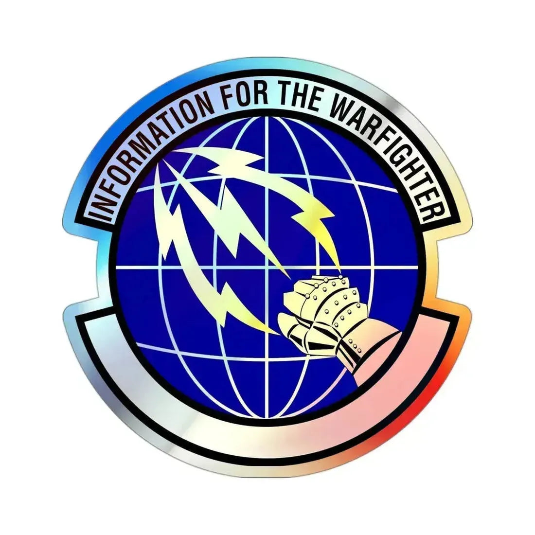 50 Communications Squadron USSF (U.S. Air Force) Holographic STICKER Die-Cut Vinyl Decal 3 Inch Holographic - The Sticker Space