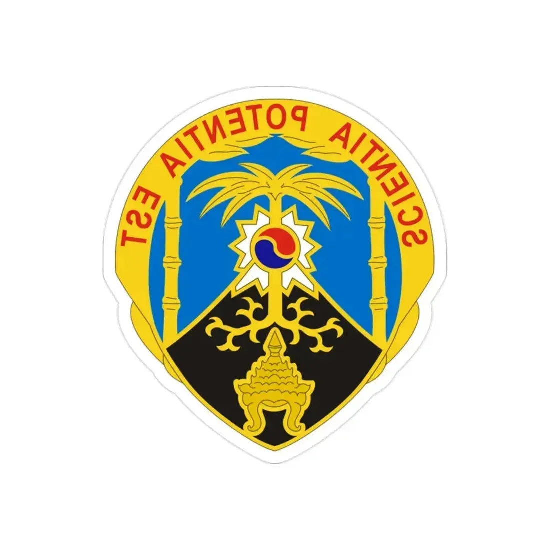 500 Military Intelligence Brigade 2 (U.S. Army) REVERSE PRINT Transparent Die-Cut STICKER 2 Inch Die-Cut Transparent - The Sticker Space