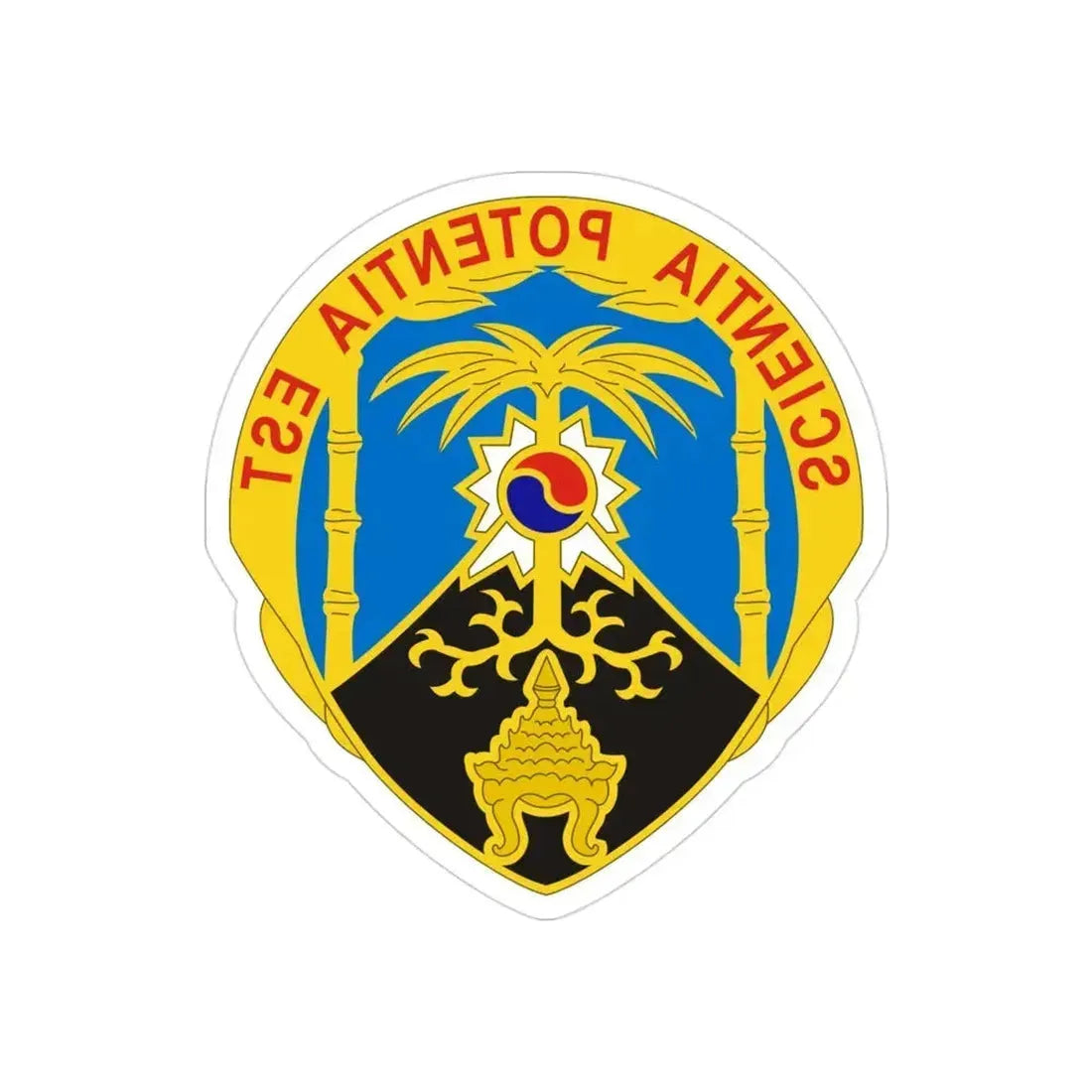 500 Military Intelligence Brigade 2 (U.S. Army) REVERSE PRINT Transparent Die-Cut STICKER 3 Inch Die-Cut Transparent - The Sticker Space