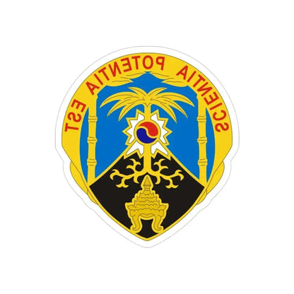 500 Military Intelligence Brigade 2 (U.S. Army) REVERSE PRINT Transparent Die-Cut STICKER 3 Inch Die-Cut Transparent - The Sticker Space