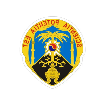 500 Military Intelligence Brigade 2 (U.S. Army) REVERSE PRINT Transparent Die-Cut STICKER 4 Inch Die-Cut Transparent - The Sticker Space