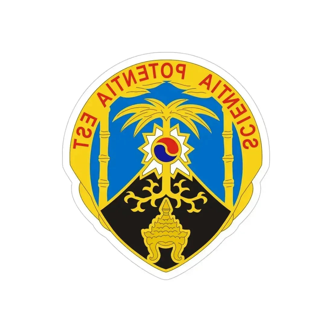 500 Military Intelligence Brigade 2 (U.S. Army) REVERSE PRINT Transparent Die-Cut STICKER 5 Inch Die-Cut Transparent - The Sticker Space
