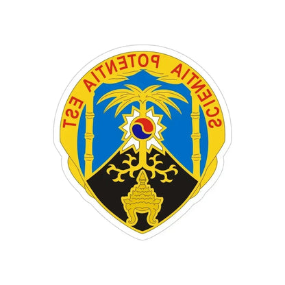 500 Military Intelligence Brigade 2 (U.S. Army) REVERSE PRINT Transparent Die-Cut STICKER 5 Inch Die-Cut Transparent - The Sticker Space