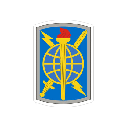 500 Military Intelligence Brigade (U.S. Army) REVERSE PRINT Transparent STICKER-2" × 2"-The Sticker Space