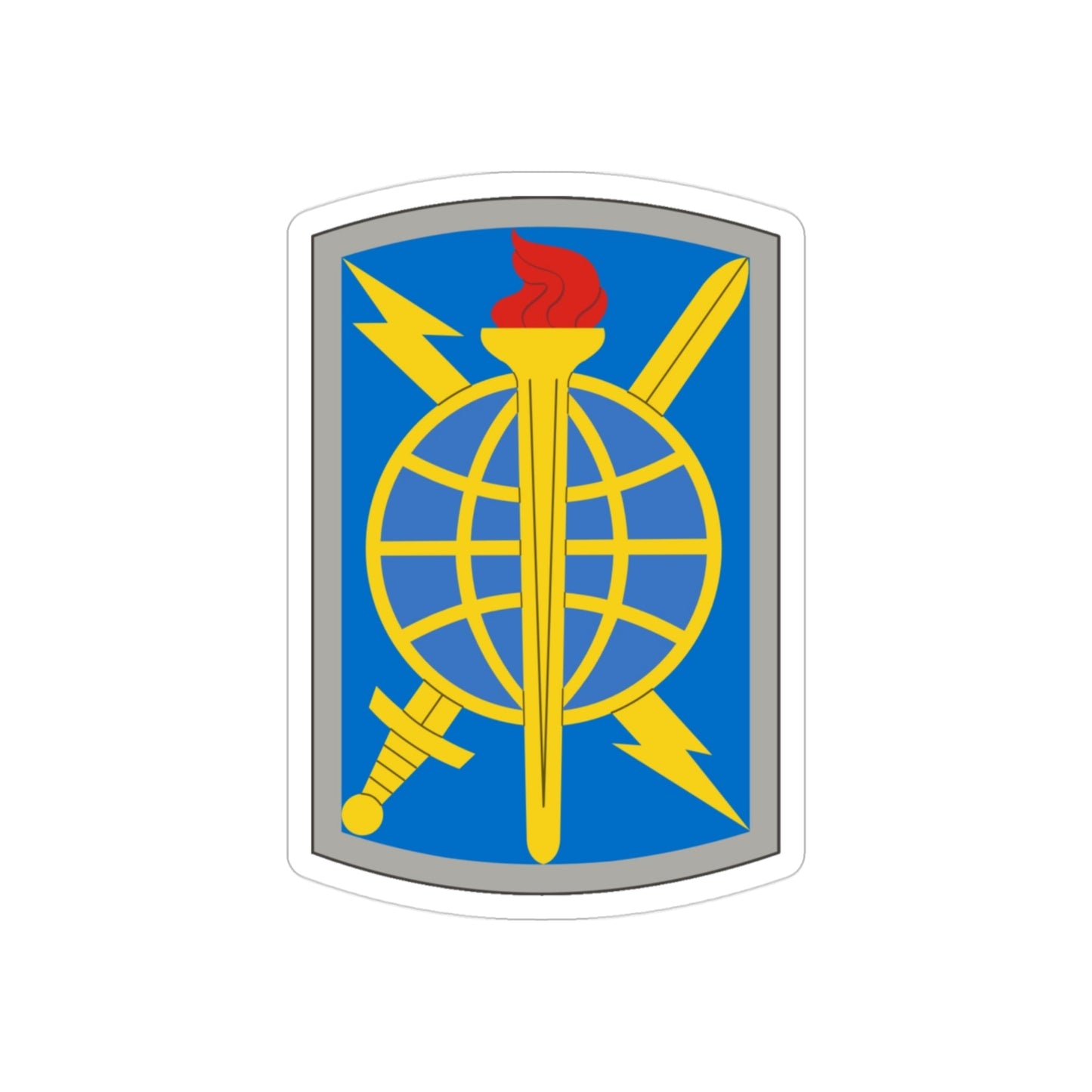 500 Military Intelligence Brigade (U.S. Army) REVERSE PRINT Transparent STICKER-3" × 3"-The Sticker Space