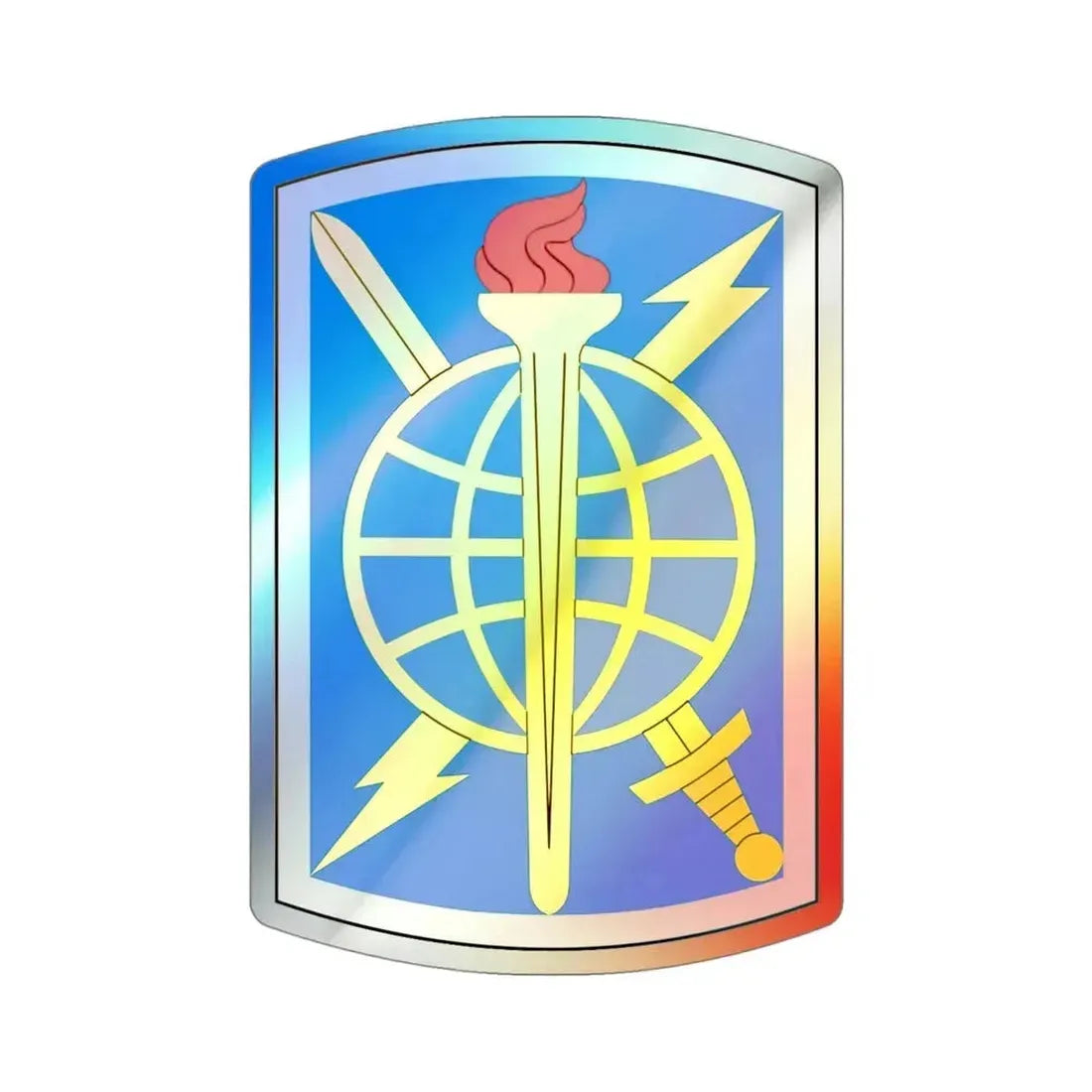 500 Military Intelligence Brigade (U.S. Army) Holographic STICKER Die-Cut Vinyl Decal 4 Inch Holographic - The Sticker Space