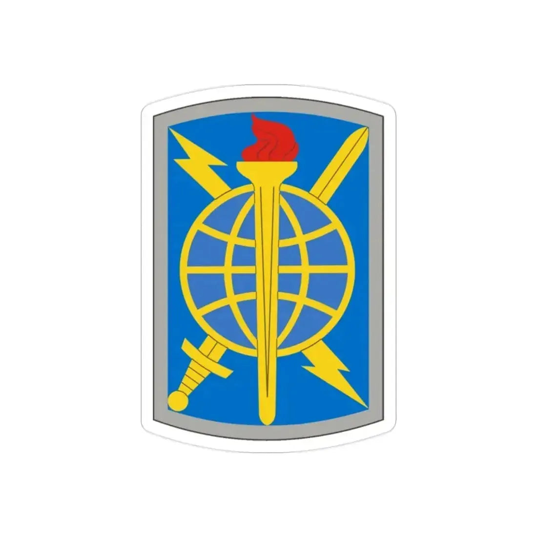 500 Military Intelligence Brigade (U.S. Army) REVERSE PRINT Transparent Die-Cut STICKER 2 Inch Die-Cut Transparent - The Sticker Space