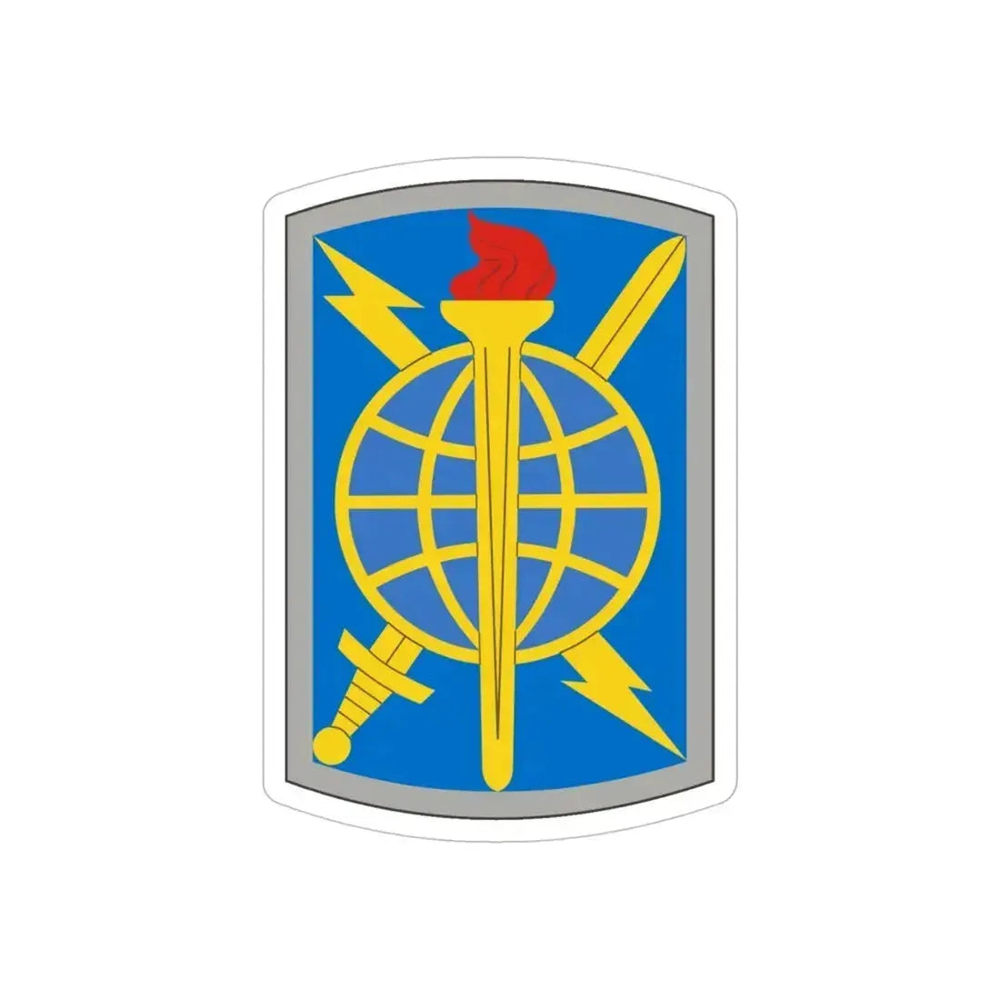 500 Military Intelligence Brigade (U.S. Army) REVERSE PRINT Transparent Die-Cut STICKER 6 Inch Die-Cut Transparent - The Sticker Space