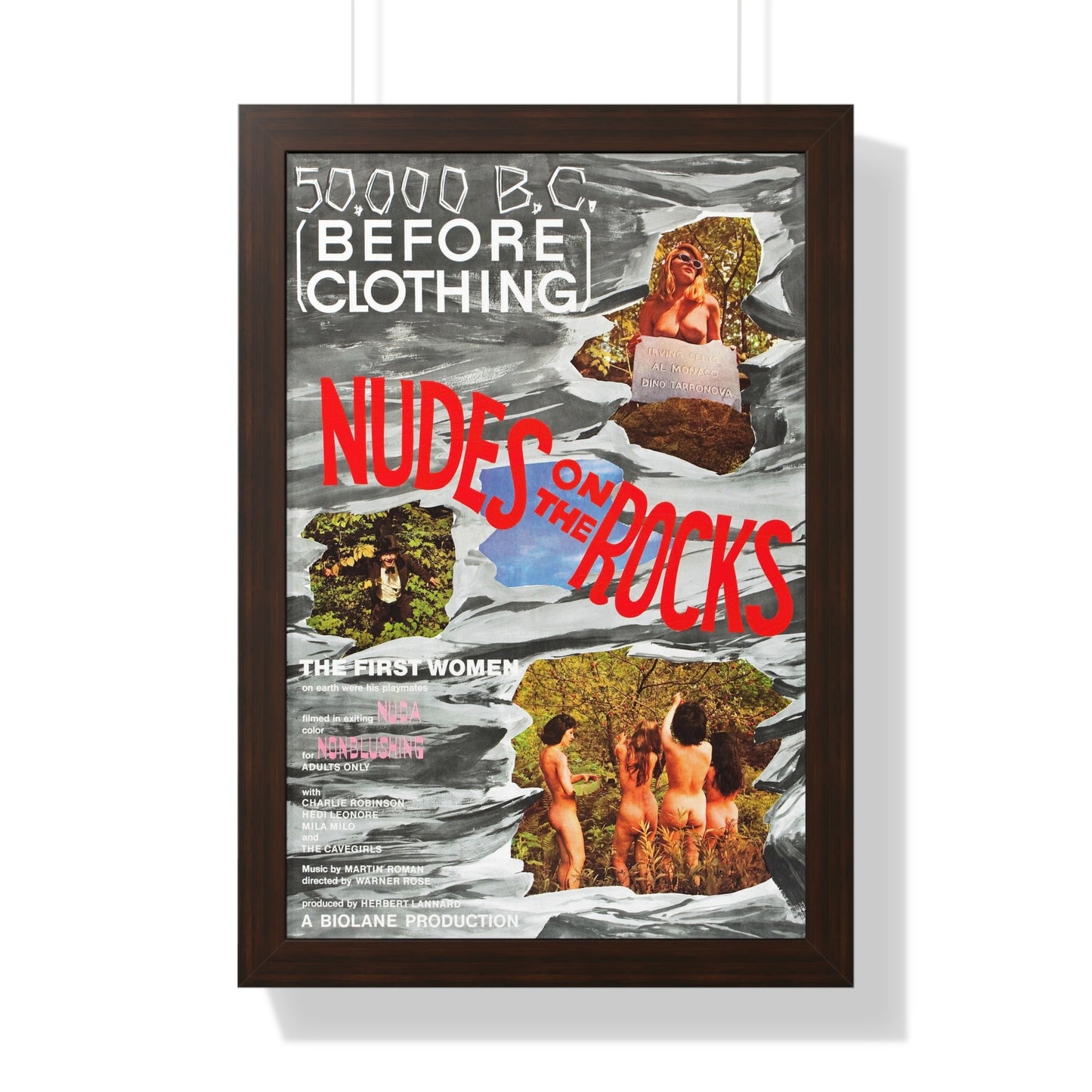 50,000 B.C. (BEFORE CLOTHING) 1963 - Framed Movie Poster-16″ x 24″-The Sticker Space