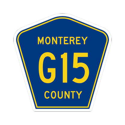 Monterey County G15 (California) (Road Sign) STICKER Vinyl Kiss-Cut Decal