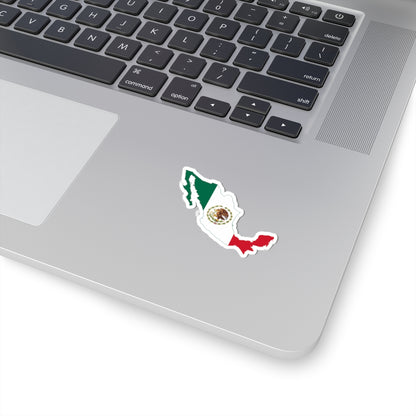 Flag-map of Mexico 1934-1968 (Mexico) STICKER Vinyl Kiss-Cut Decal