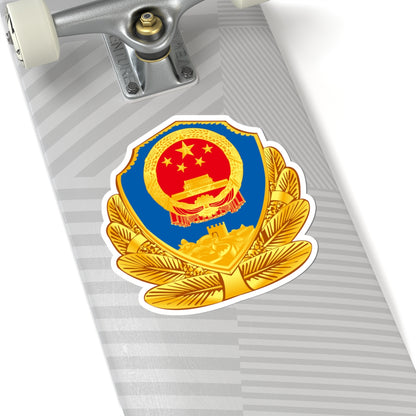 Police BadgeP.R.China (China) (Coat of Arms) STICKER Vinyl Kiss-Cut Decal