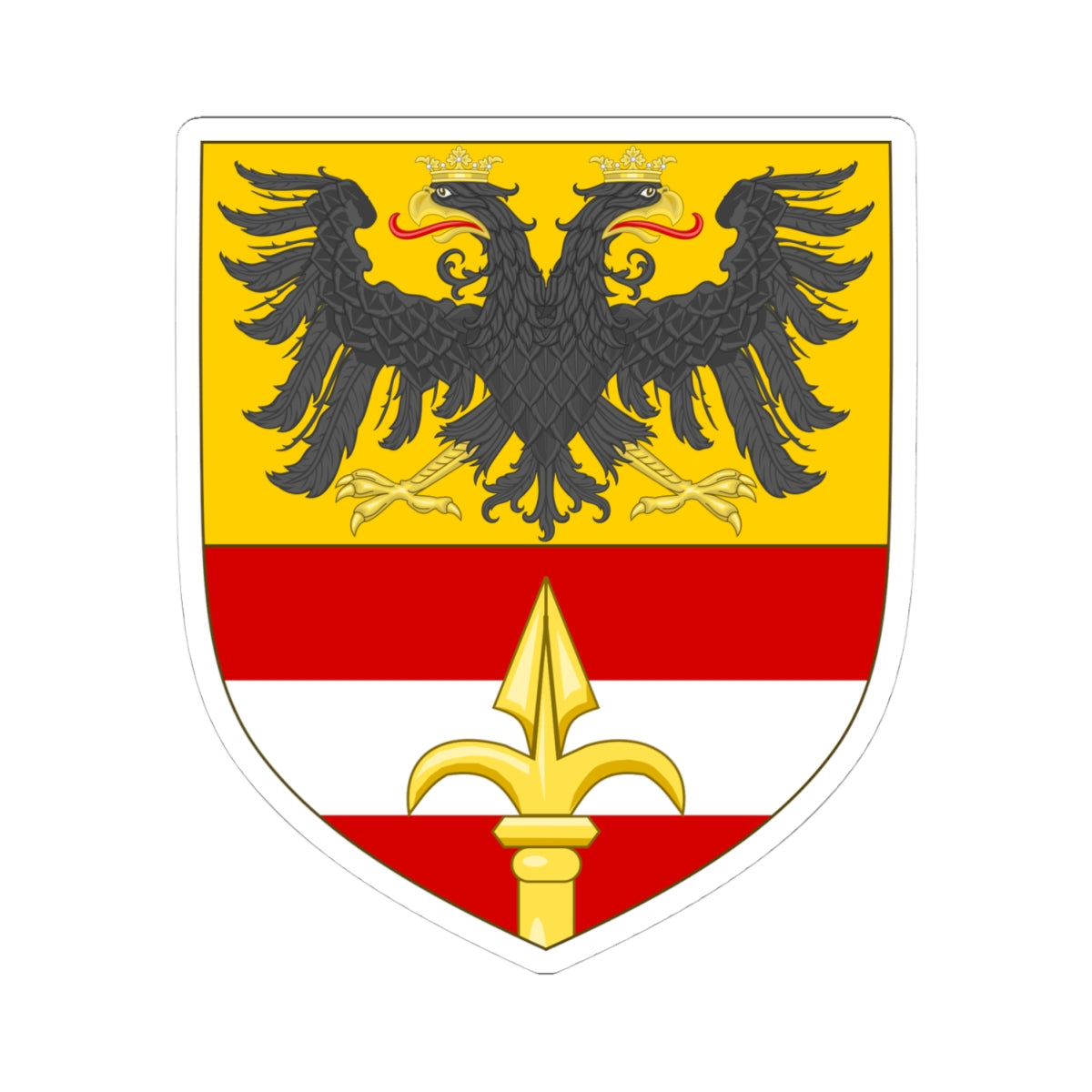 Arms of the Imperial Free City of Trieste (Slovenia) (Coat of Arms) STICKER Vinyl Kiss-Cut Decal