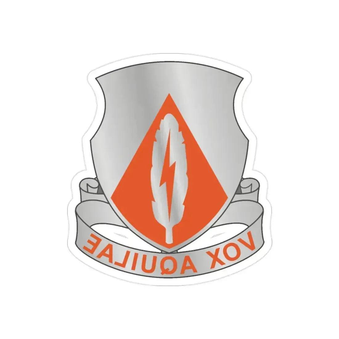 501 Signal Battalion (U.S. Army) REVERSE PRINT Transparent Die-Cut STICKER 2 Inch Die-Cut Transparent - The Sticker Space