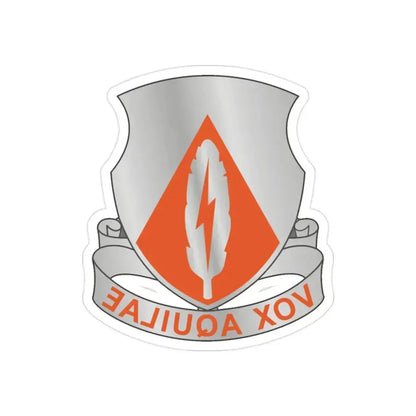 501 Signal Battalion (U.S. Army) REVERSE PRINT Transparent Die-Cut STICKER 2 Inch Die-Cut Transparent - The Sticker Space