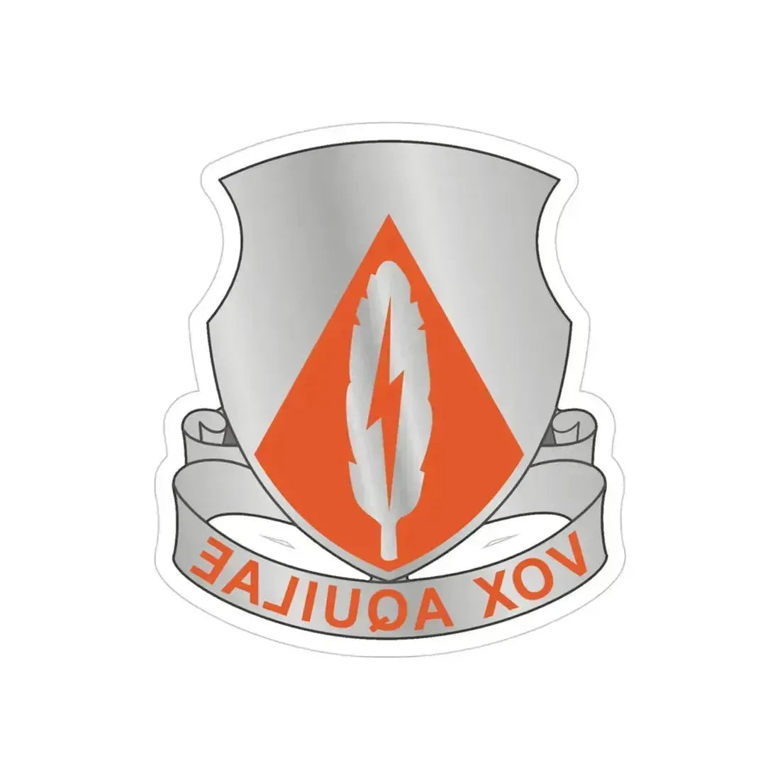 501 Signal Battalion (U.S. Army) REVERSE PRINT Transparent Die-Cut STICKER 4 Inch Die-Cut Transparent - The Sticker Space