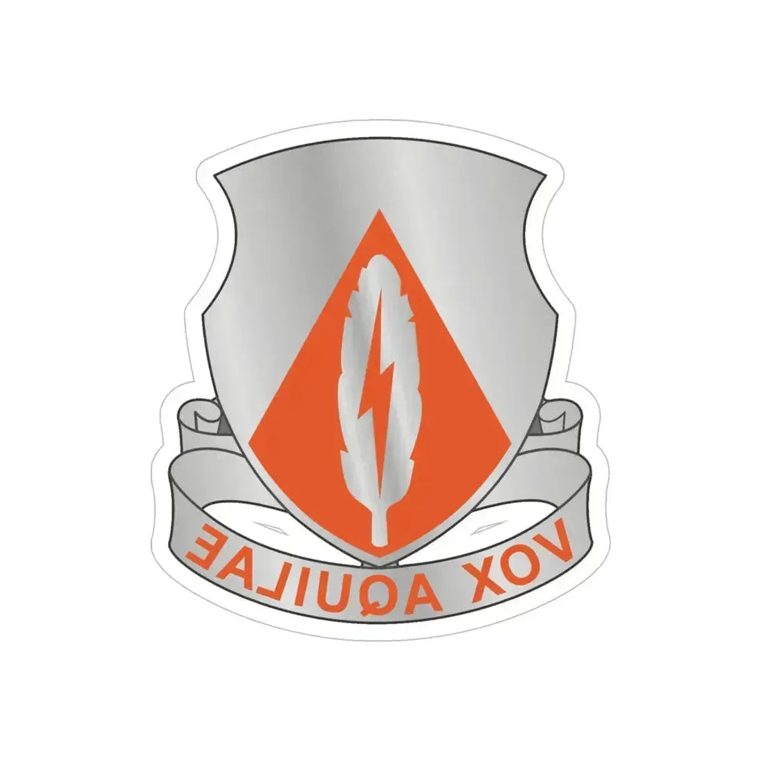 501 Signal Battalion (U.S. Army) REVERSE PRINT Transparent Die-Cut STICKER 6 Inch Die-Cut Transparent - The Sticker Space