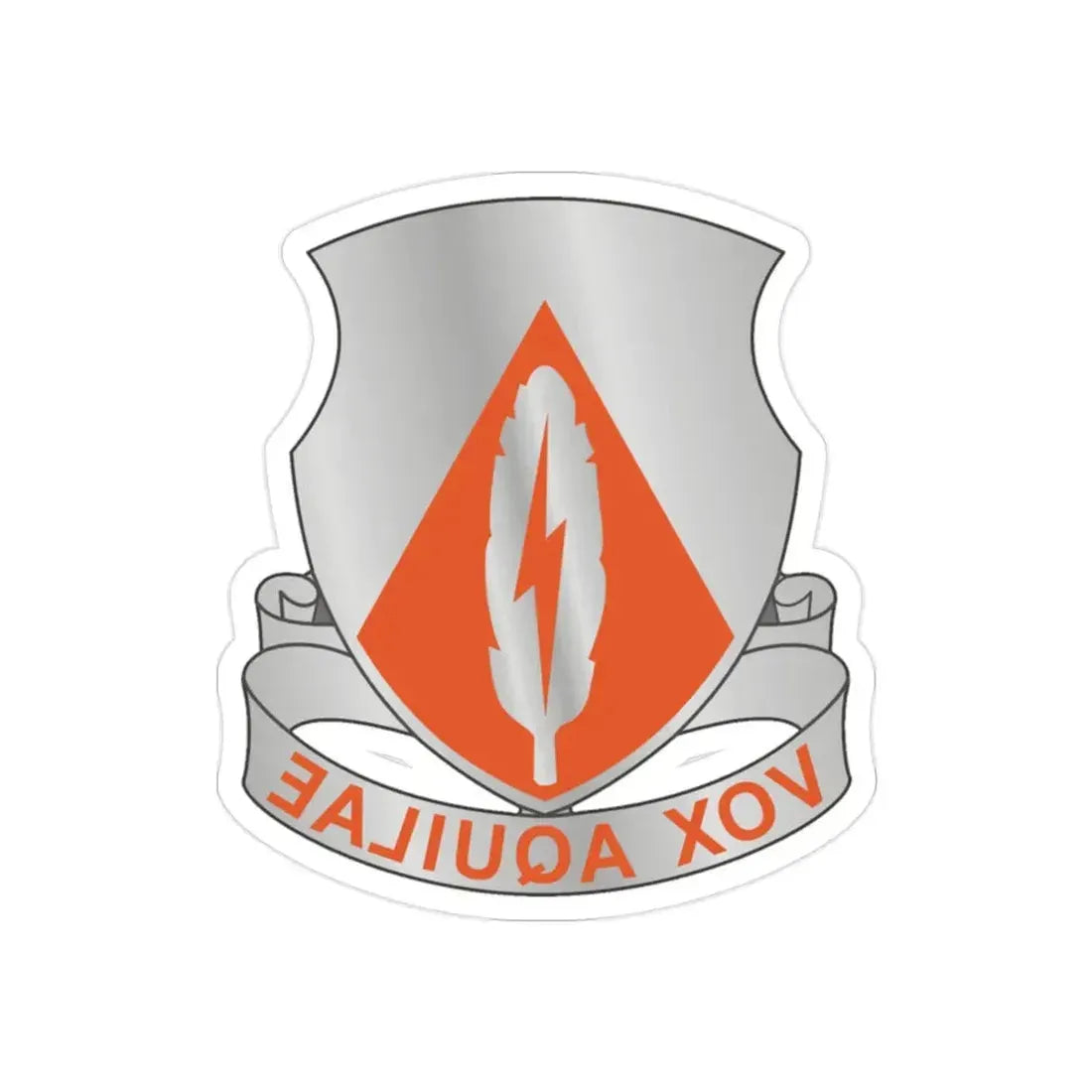 501 Signal Battalion (U.S. Army) REVERSE PRINT Transparent Die-Cut STICKER - The Sticker Space