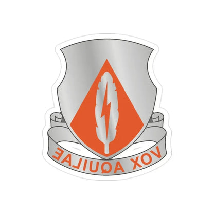 501 Signal Battalion (U.S. Army) REVERSE PRINT Transparent Die-Cut STICKER - The Sticker Space