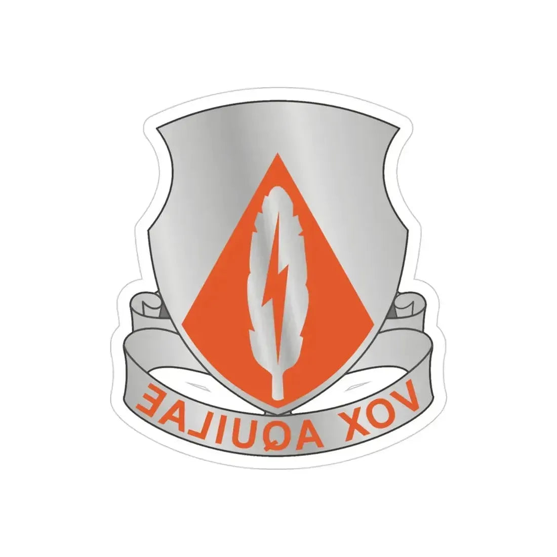 501 Signal Battalion (U.S. Army) REVERSE PRINT Transparent Die-Cut STICKER - The Sticker Space