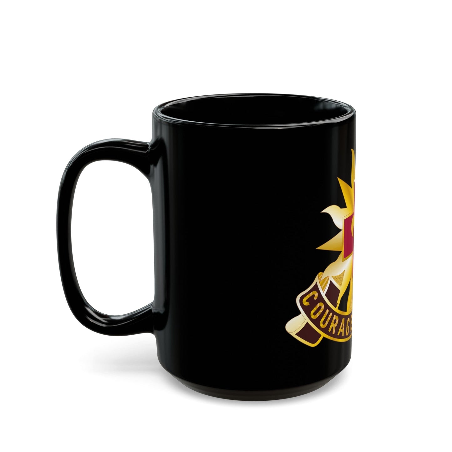 5010 US Hospital (U.S. Army) Black Coffee Mug-The Sticker Space