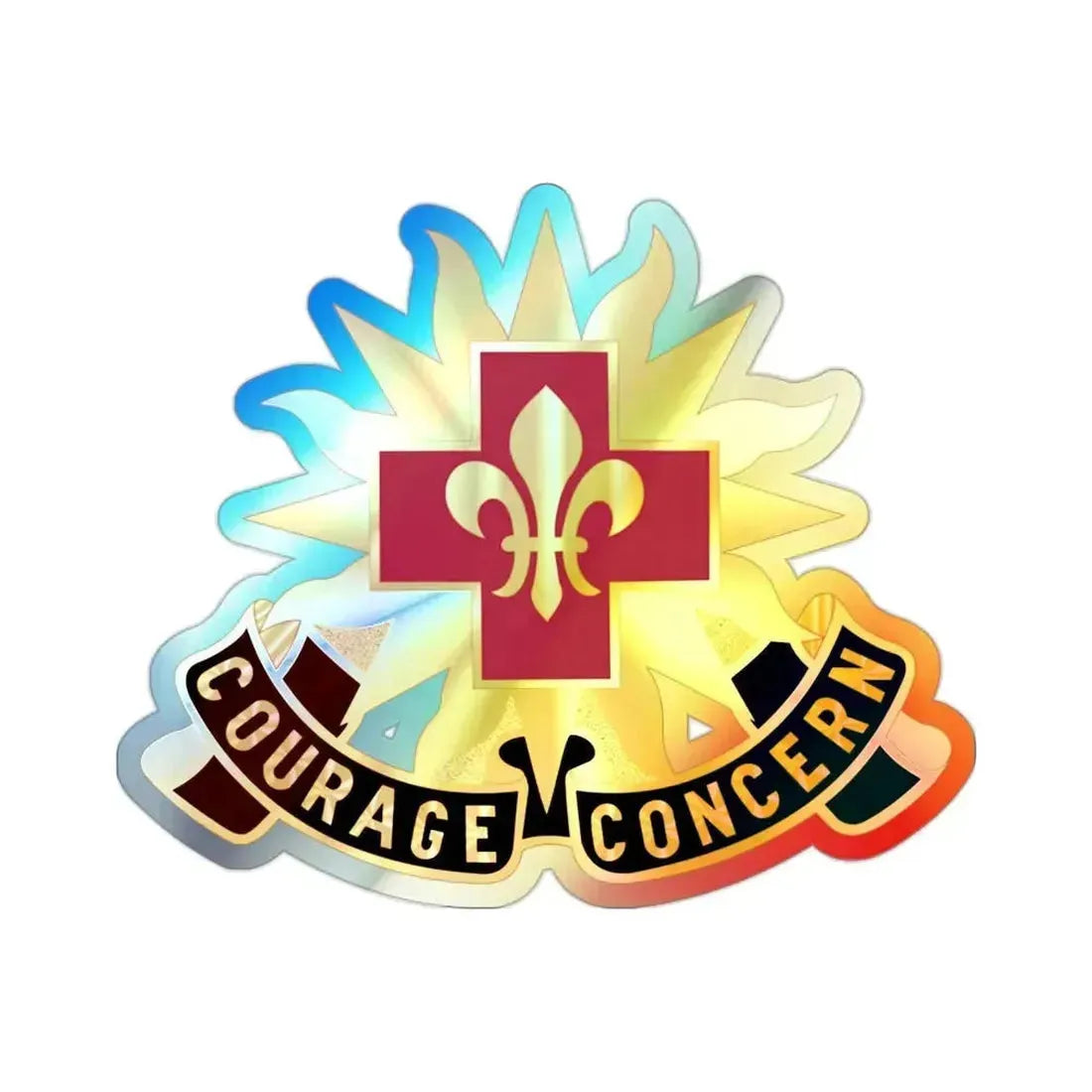 5010 US Hospital (U.S. Army) Holographic STICKER Die-Cut Vinyl Decal 2 Inch Holographic - The Sticker Space