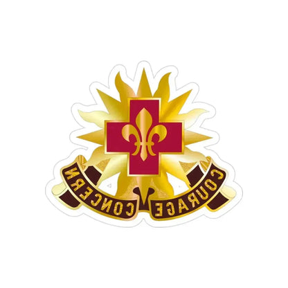 5010 US Hospital (U.S. Army) REVERSE PRINT Transparent Die-Cut STICKER 3 Inch Die-Cut Transparent - The Sticker Space