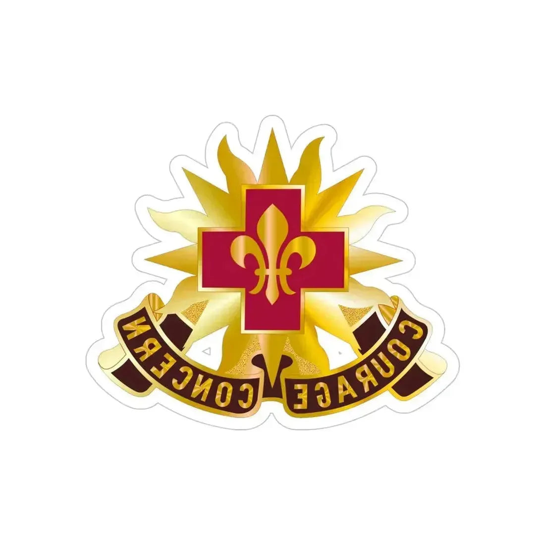 5010 US Hospital (U.S. Army) REVERSE PRINT Transparent Die-Cut STICKER 5 Inch Die-Cut Transparent - The Sticker Space