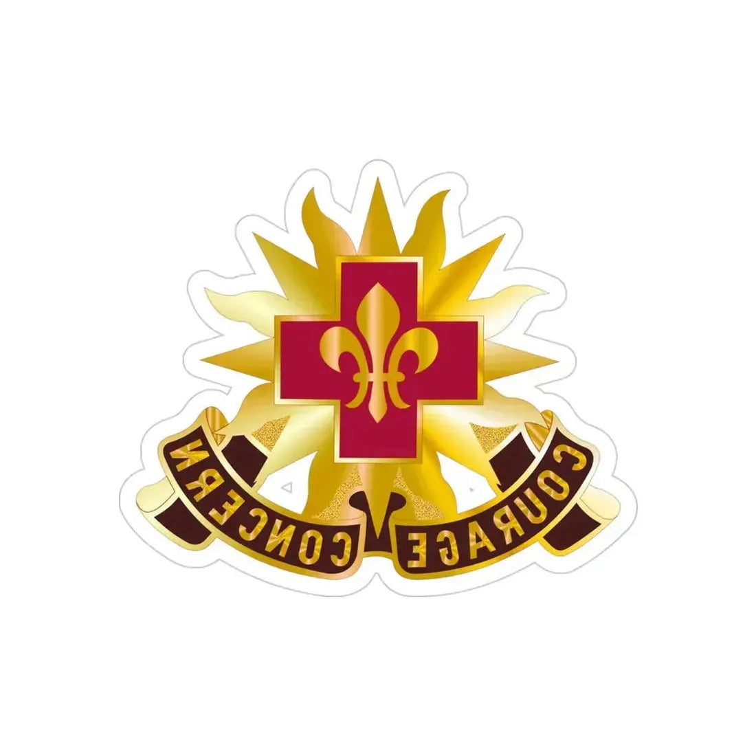 5010 US Hospital (U.S. Army) REVERSE PRINT Transparent Die-Cut STICKER - The Sticker Space