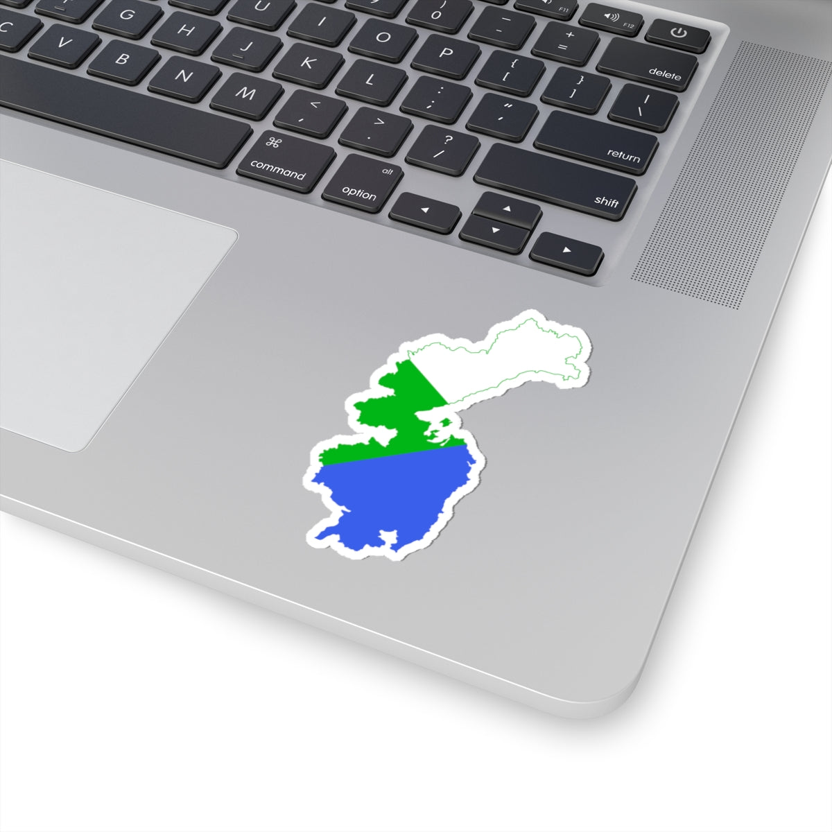 Flag-map of Khabarovsk Krai (Russia) STICKER Vinyl Kiss-Cut Decal
