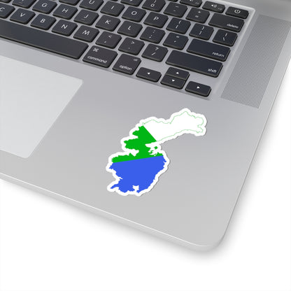 Flag-map of Khabarovsk Krai (Russia) STICKER Vinyl Kiss-Cut Decal