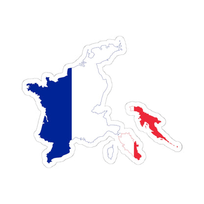 Flag-map of the First French Empire (France) STICKER Vinyl Kiss-Cut Decal