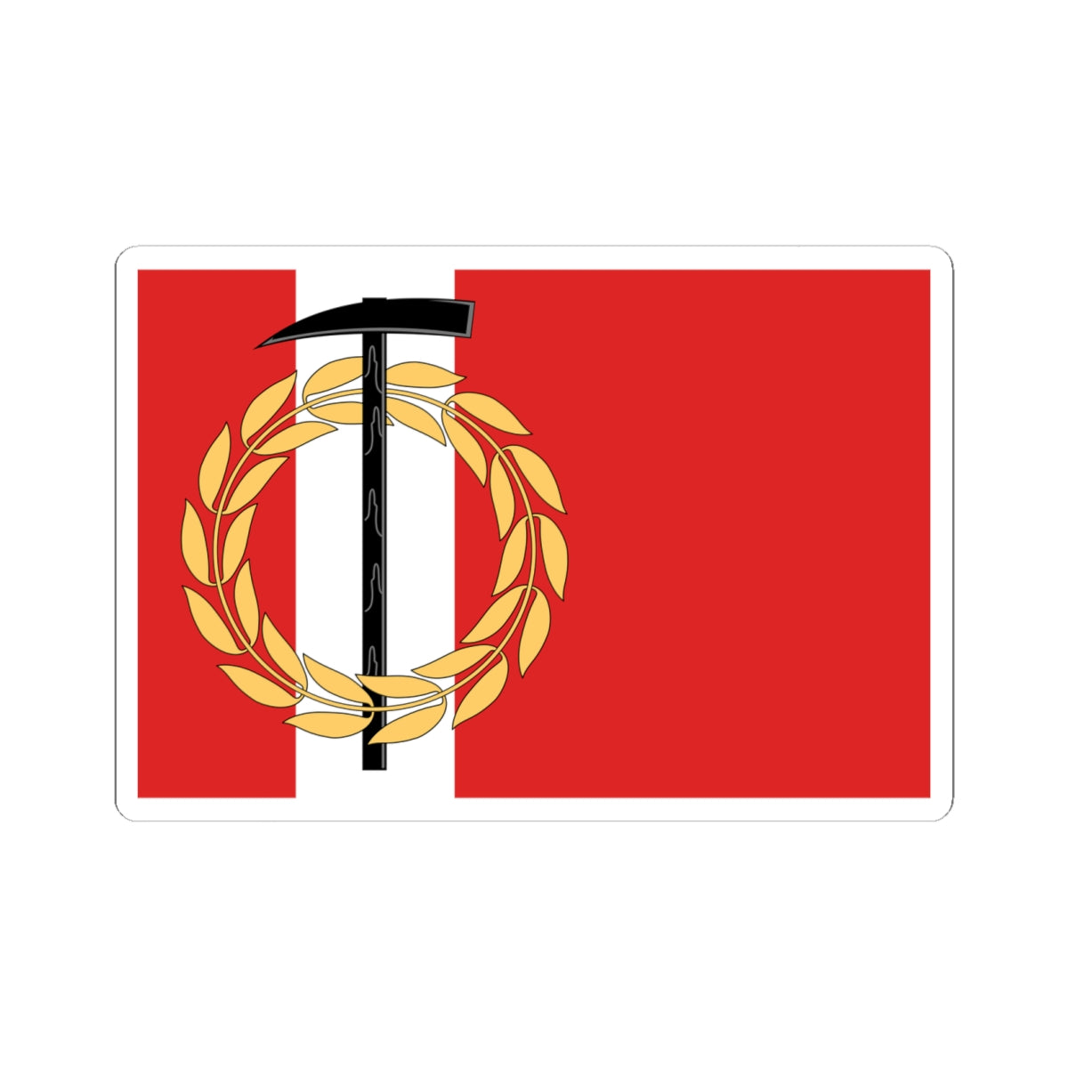 Flag of Kopeysk Chelyabinsk oblast (Russia) STICKER Vinyl Kiss-Cut Decal