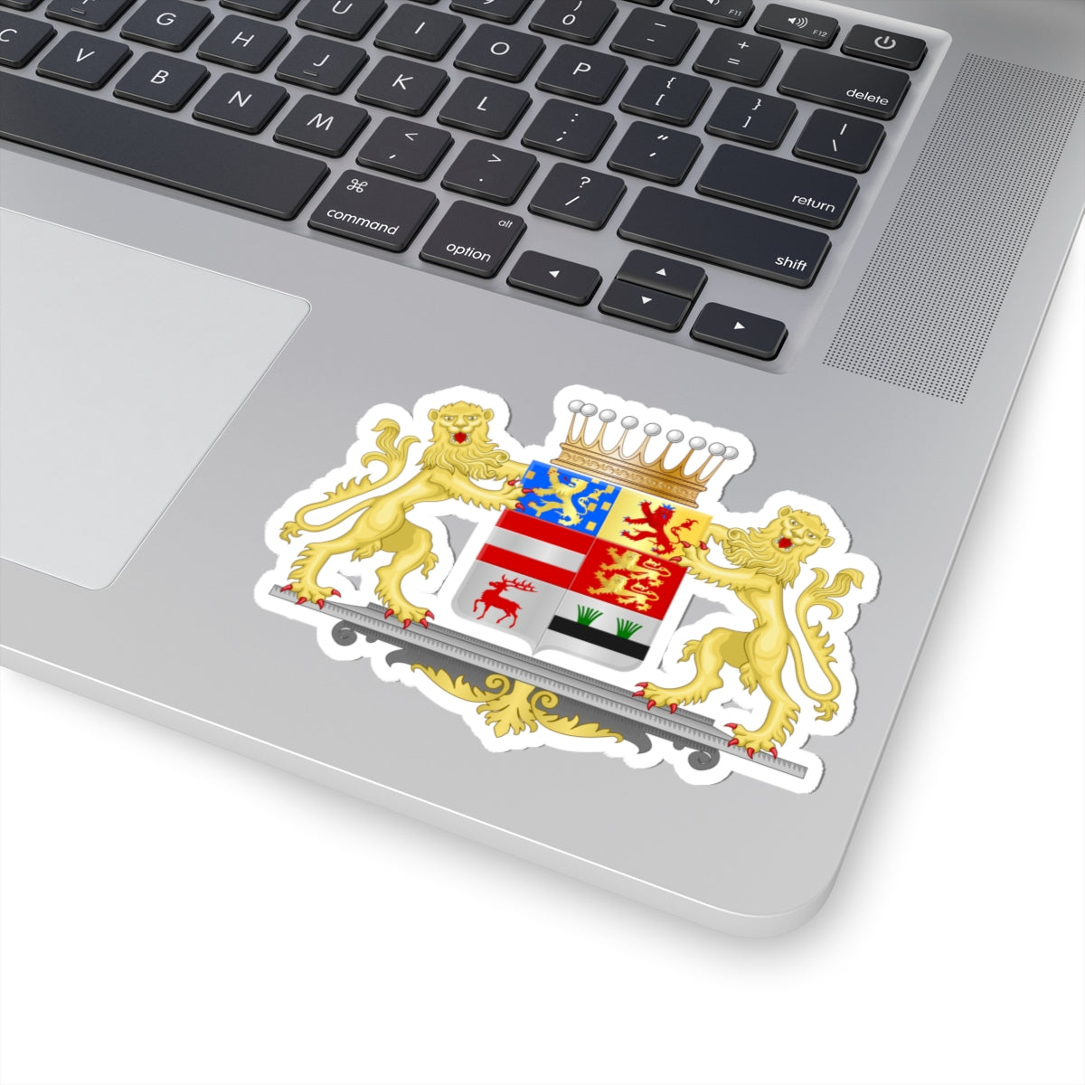 Achievement of Nassau Dietz Princely Counts (Netherlands) (Coat of Arms) STICKER Vinyl Kiss-Cut Decal