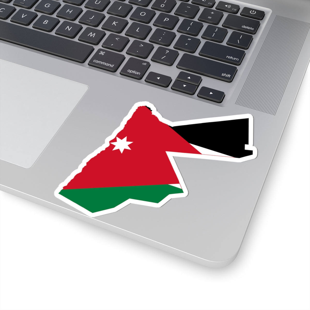 Flag-map of Jordan precise boundaries (Jordan) STICKER Vinyl Kiss-Cut Decal