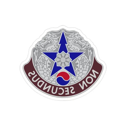 502 Field Hospital (U.S. Army) REVERSE PRINT Transparent Die-Cut STICKER 2 Inch Die-Cut Transparent - The Sticker Space