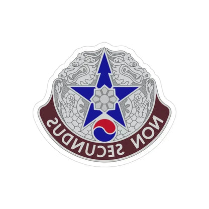 502 Field Hospital (U.S. Army) REVERSE PRINT Transparent Die-Cut STICKER 3 Inch Die-Cut Transparent - The Sticker Space