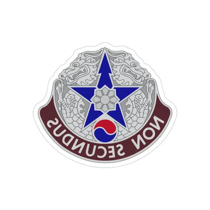 502 Field Hospital (U.S. Army) REVERSE PRINT Transparent Die-Cut STICKER 4 Inch Die-Cut Transparent - The Sticker Space