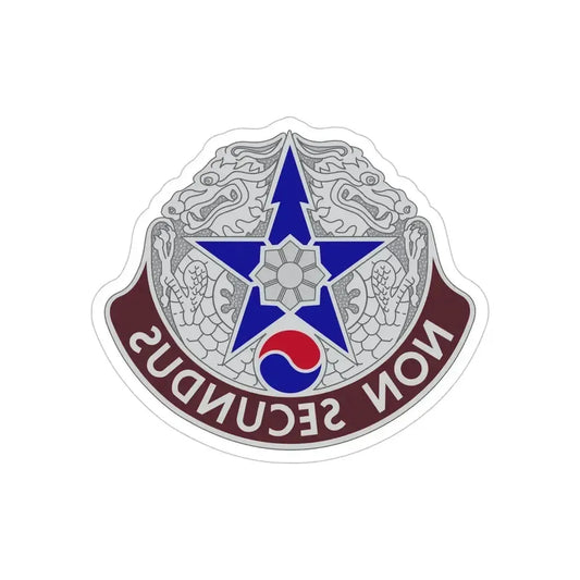 502 Field Hospital (U.S. Army) REVERSE PRINT Transparent Die-Cut STICKER 6 Inch Die-Cut Transparent - The Sticker Space