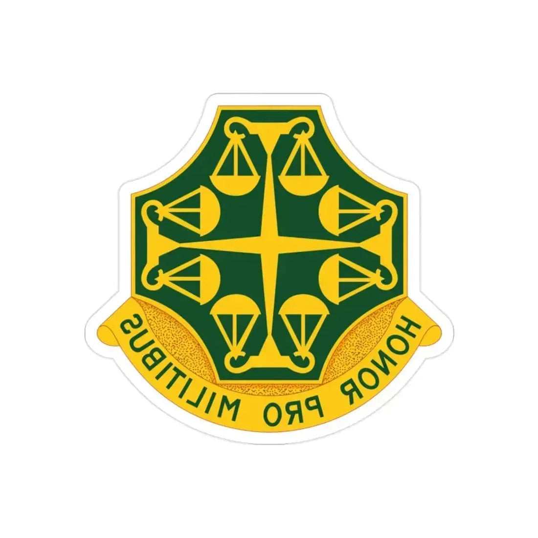 502 Military Police Battalion (U.S. Army) REVERSE PRINT Transparent Die-Cut STICKER 2 Inch Die-Cut Transparent - The Sticker Space