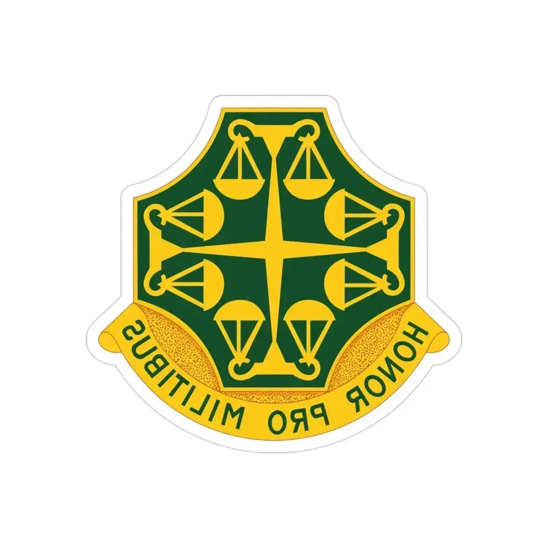 502 Military Police Battalion (U.S. Army) REVERSE PRINT Transparent Die-Cut STICKER 3 Inch Die-Cut Transparent - The Sticker Space