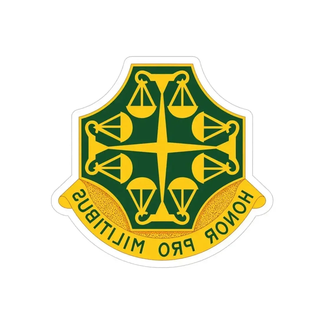 502 Military Police Battalion (U.S. Army) REVERSE PRINT Transparent Die-Cut STICKER 4 Inch Die-Cut Transparent - The Sticker Space