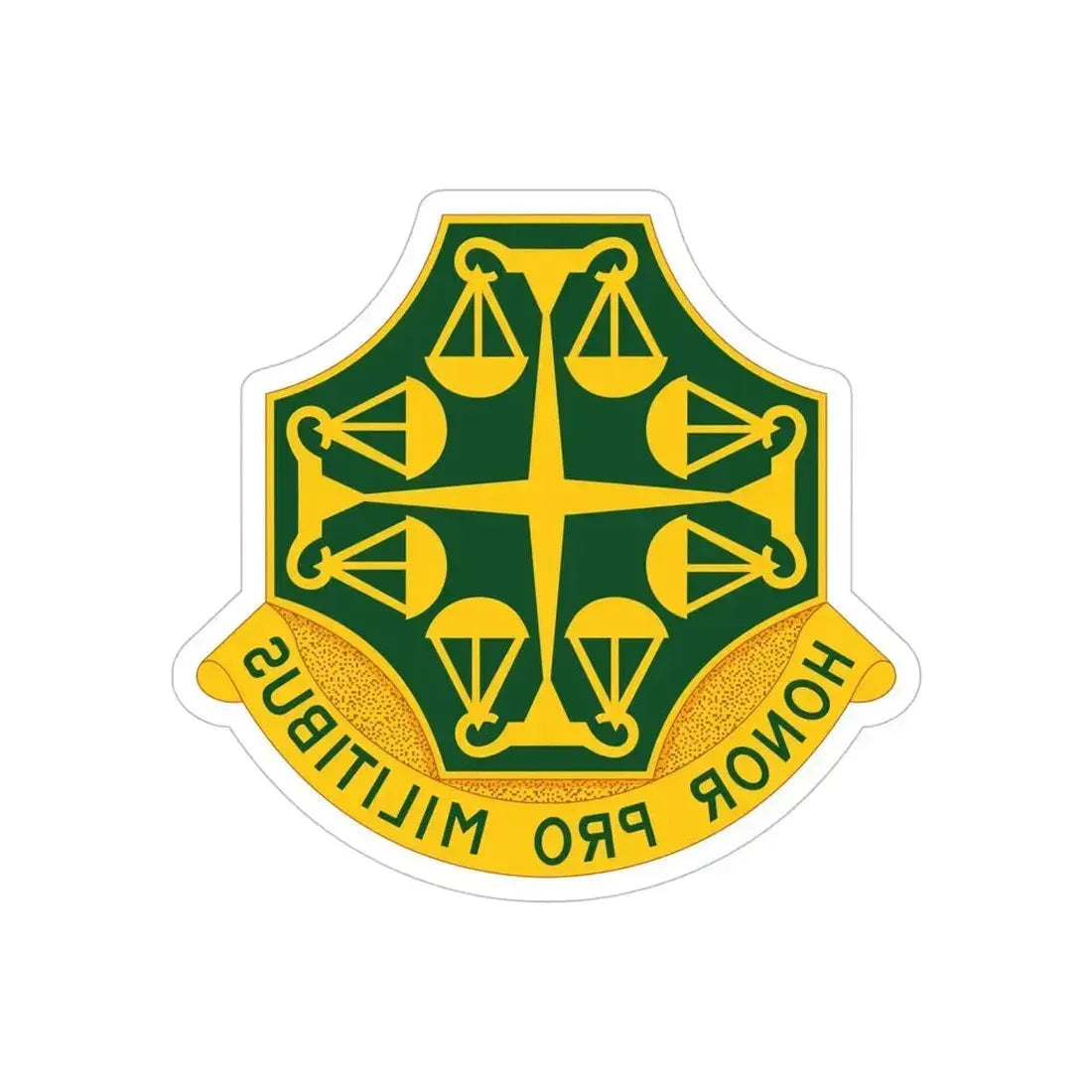 502 Military Police Battalion (U.S. Army) REVERSE PRINT Transparent Die-Cut STICKER 5 Inch Die-Cut Transparent - The Sticker Space