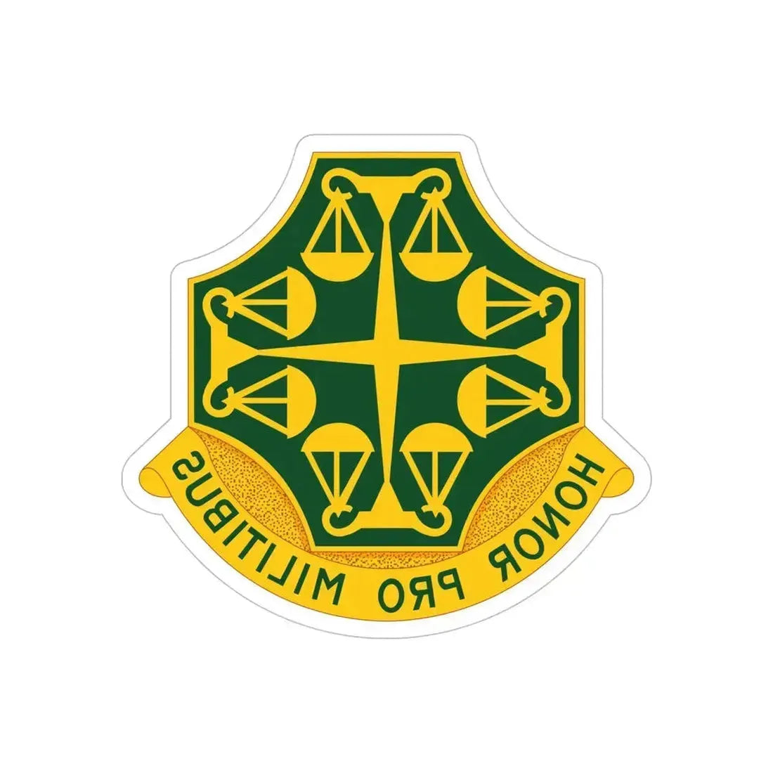 502 Military Police Battalion (U.S. Army) REVERSE PRINT Transparent Die-Cut STICKER 6 Inch Die-Cut Transparent - The Sticker Space