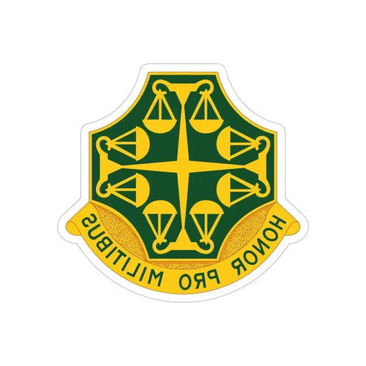 502 Military Police Battalion (U.S. Army) REVERSE PRINT Transparent Die-Cut STICKER 6 Inch Die-Cut Transparent - The Sticker Space